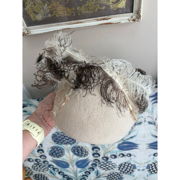 Vintage Feather Hat Modernette Stix, Baer, & Fuller - Picture 6 of 8